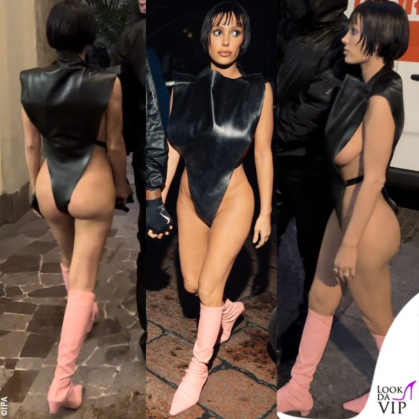 Bianca Censori alla Milano Fashion Week 