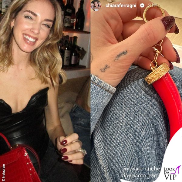 Unghie rosse per Chiara Ferragni