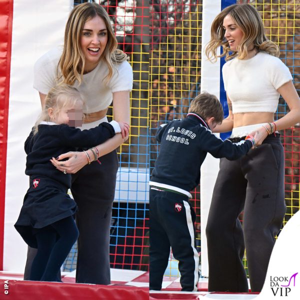 Chiara Ferragni paparazzata al parco con i figli e il nipote Edoardo
