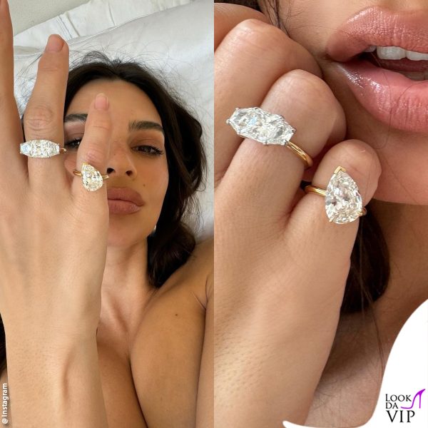 gli anelli del divorzio di Emily Ratajkowski
