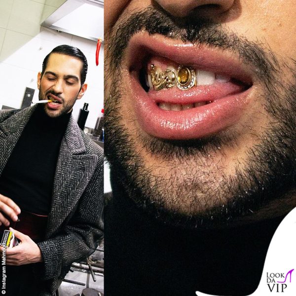 Il grillz di Mahmood a Sanremo