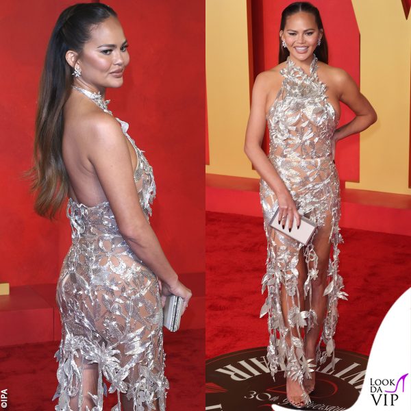 abito Oscar de la Renta per Chrissy Teigen 