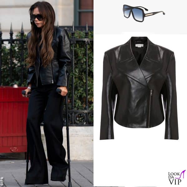 occhiali e giacca Victoria Beckham