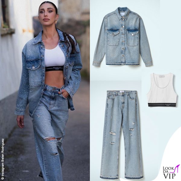 Belen Rodriguez indossa un total look Gaelle