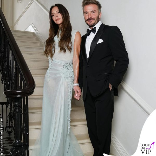 Victoria e David Beckham nella loro casa di Londra 