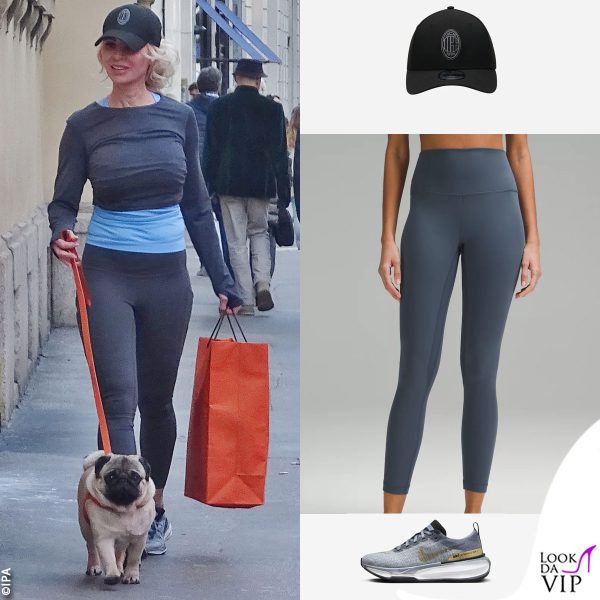 cappello New Era, leggings Lulu Lemon, sneakers Nike 