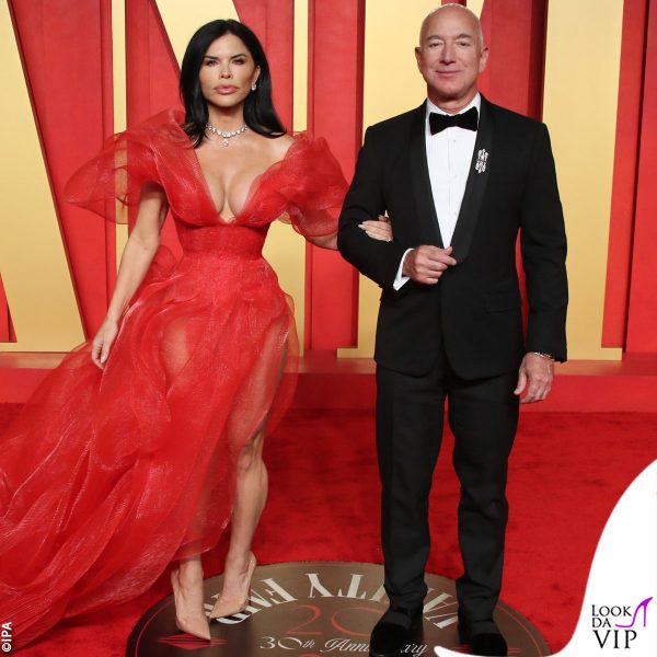 Jeff e Lauren al Vanity Fair Oscar Party (abito Lever Couture per lei)