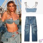 Ludovica Pagani Coachella top GCDS jeans Off White