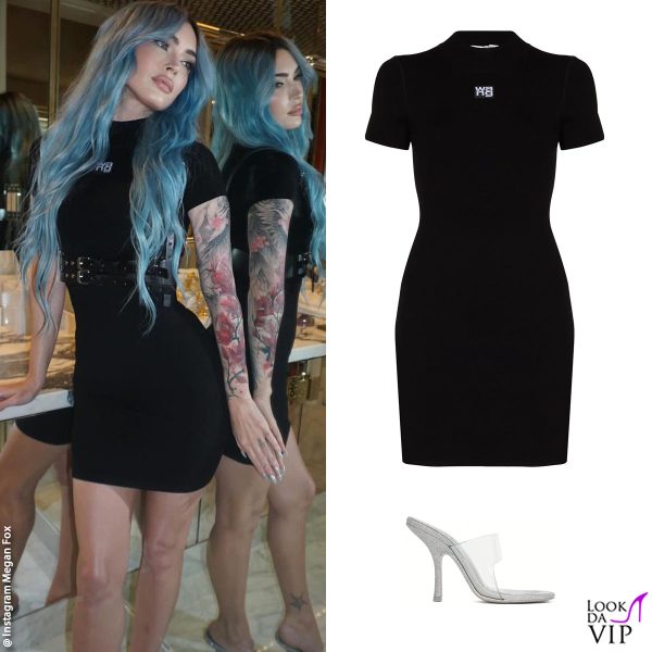Megan Fox con abito e sandali Alexander Wang 
