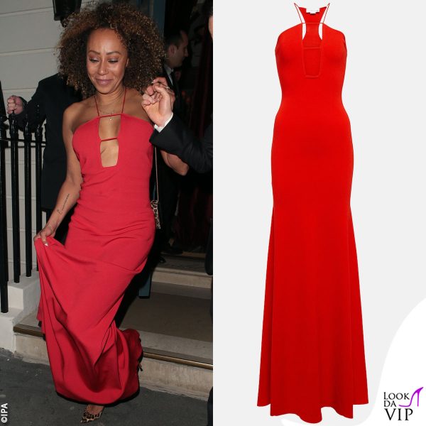 abito rosso Victoria Beckham per Mel B