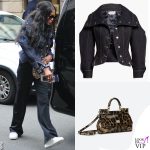 Naomi Campbell a Milano fa shopping da Prada