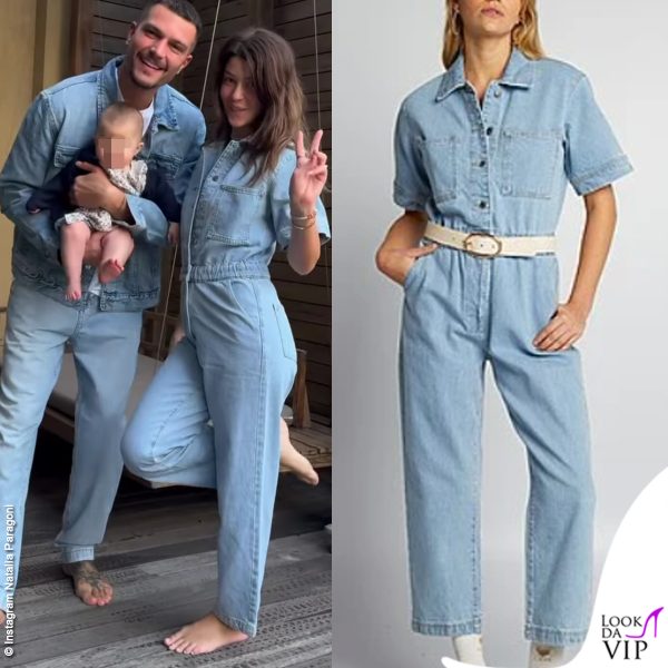 Denim per tutta la famiglia: Natalia Paragoni, Andrea Zelletta e Ginevra scelgono un look Kiabi