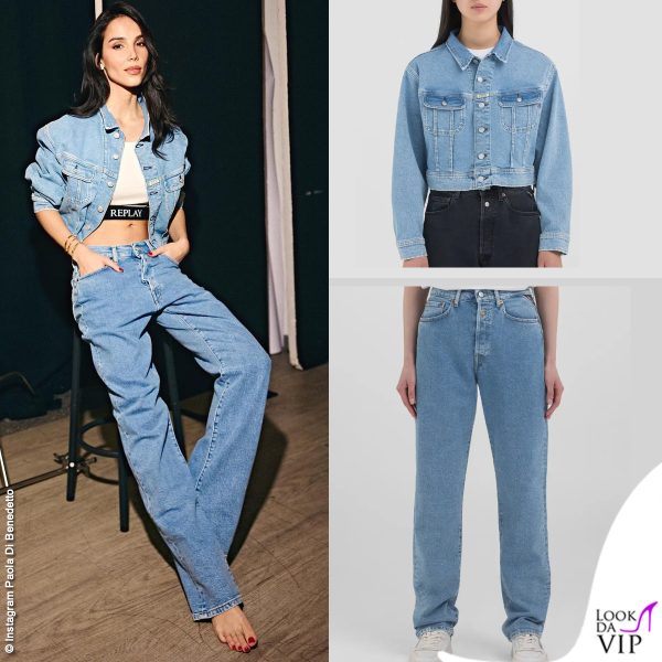Paola Di Benedetto sceglie Replay per il suo look total denim