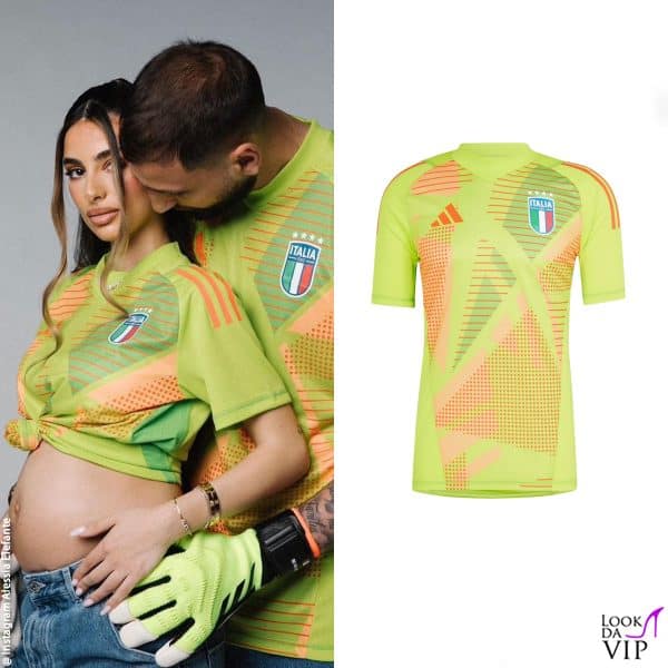 Alessia con Gigi Donnarumma, entrambi con una t-shirt Adidas 