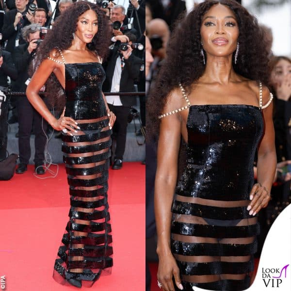 Naomi Campbell in un abito vintage di Chanel 