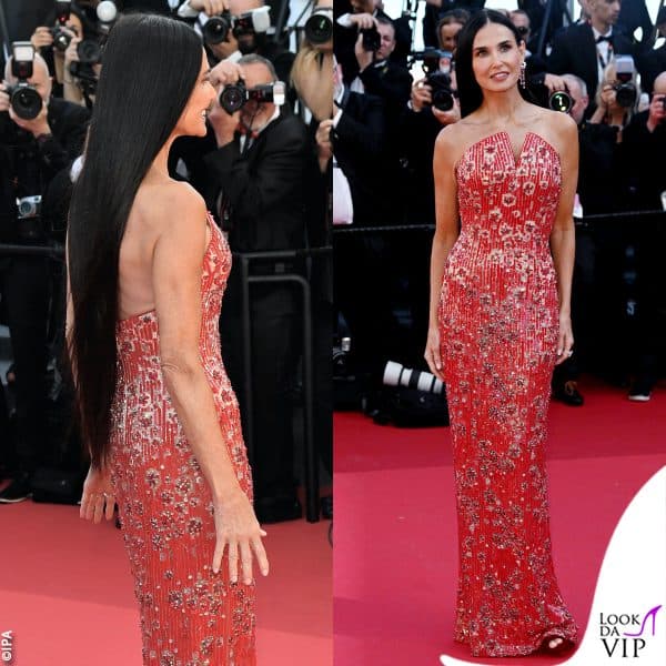 abito Giorgio Armani Privé e gioielli Chopard per Demi Moore 