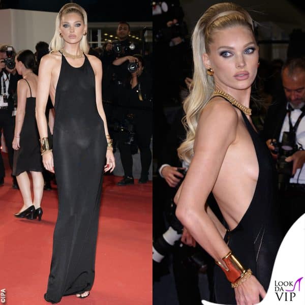 abito Saint Laurent e gioielli Tiffany & Co. per Elsa Hosk 