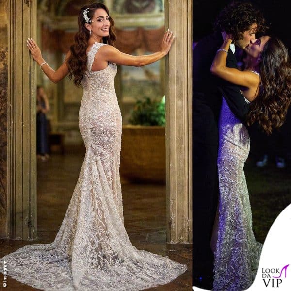 Chiara Bontempi ha scelto due abiti da sposa Atelier Emé