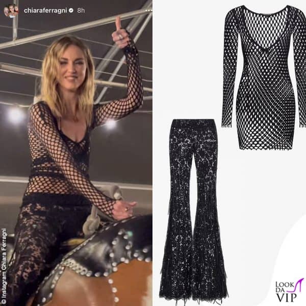 Il look di Chiara Ferragni è Roberto Cavalli