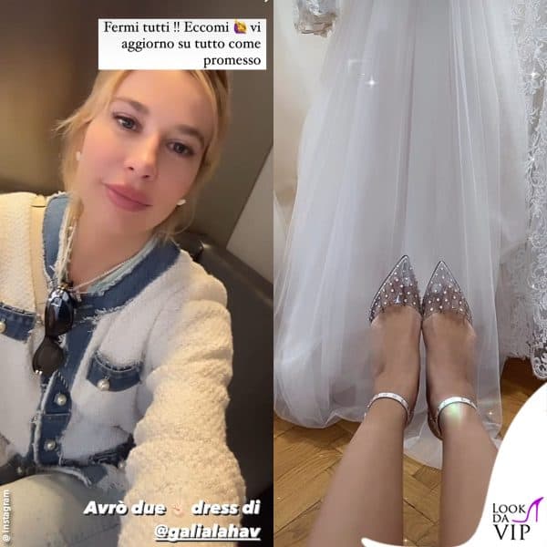 Clizia Incorvaia svela ai follower di aver cambiato abito da sposa 