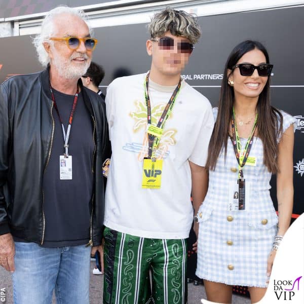 Flavio Briatore con Elisabetta Gregoraci e il figlio, Nathan Falco 
