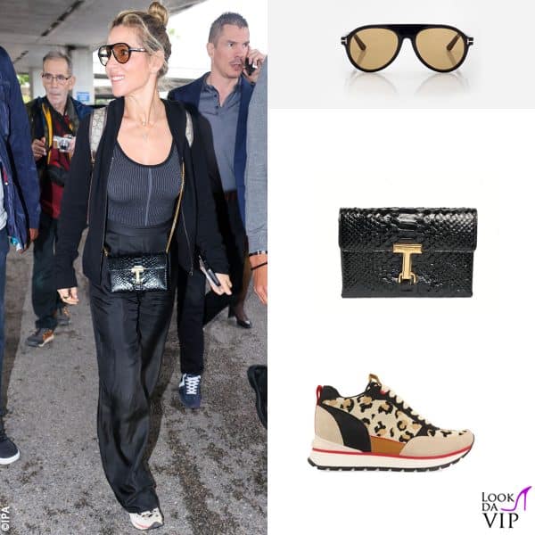 occhiali e borsa Tom Ford, zaino Gucci, sneakers Gioseppo 