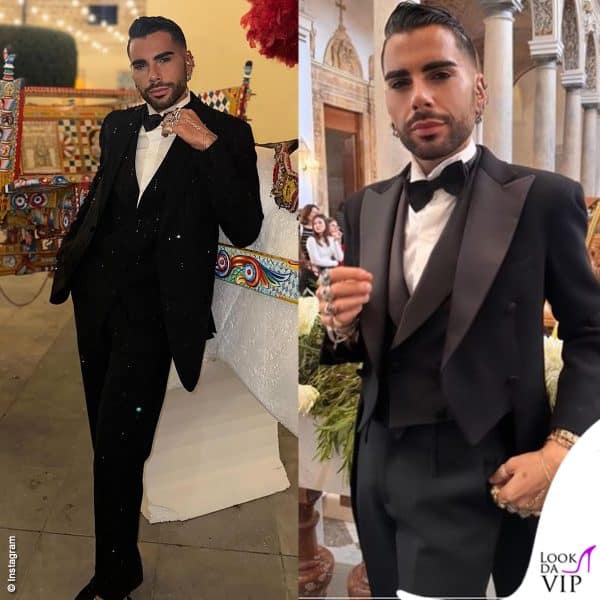 Federico Lauri durante la cerimonia di nozze