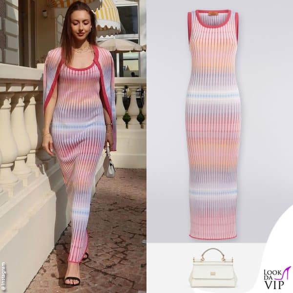 abito Missoni, borsa Dolce&Gabbana, gioielli Amabile 