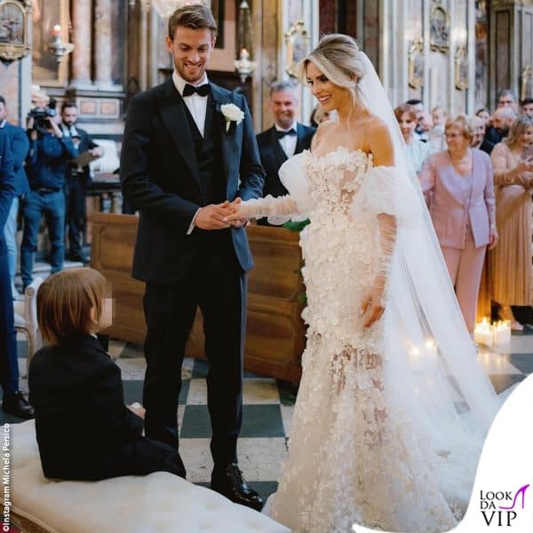 Daniele Rugani e Michela Persico con il piccolo Tommaso 