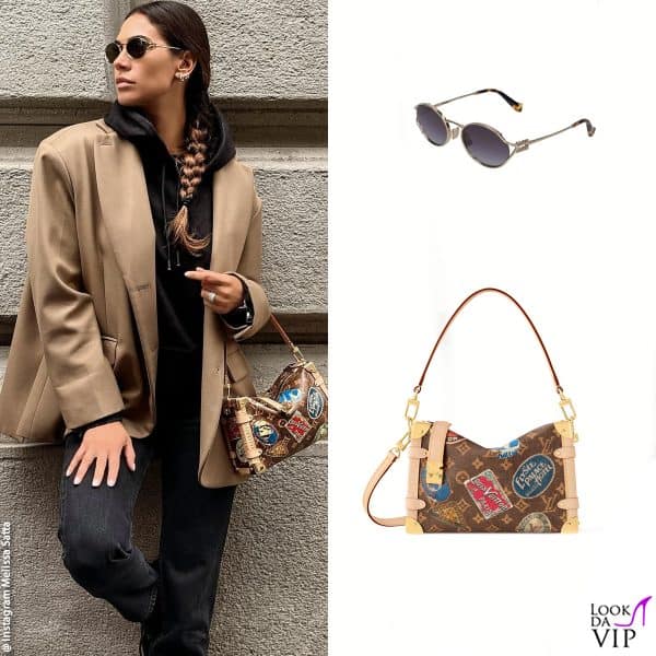 occhiali Miu Miu, borsa Louis Vuitton