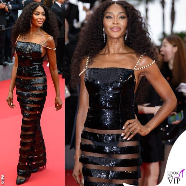 L'arrivo di Naomi Campbell sul red carpet del Festival di Cannes 