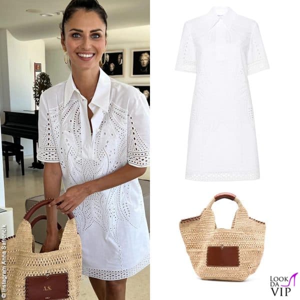 abito Alberta Ferretti, borsa Bash 