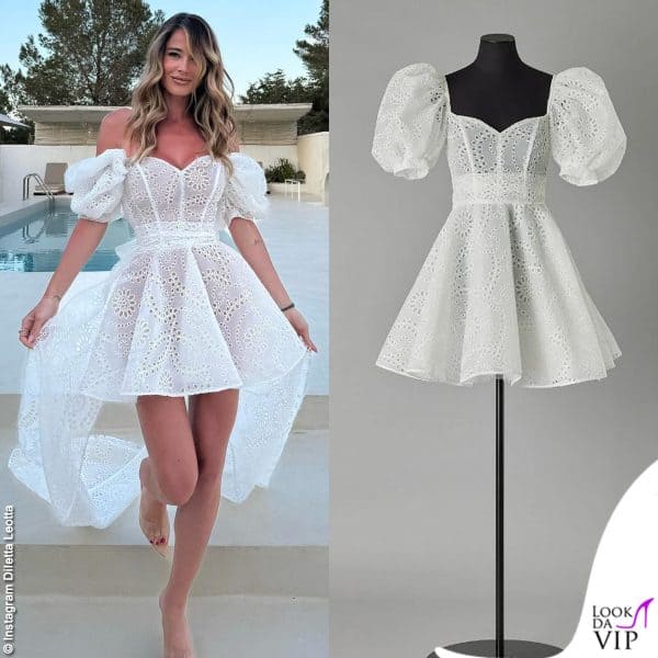 Per l' addio al nubilato ha indossato un vestito Atelier Eme 