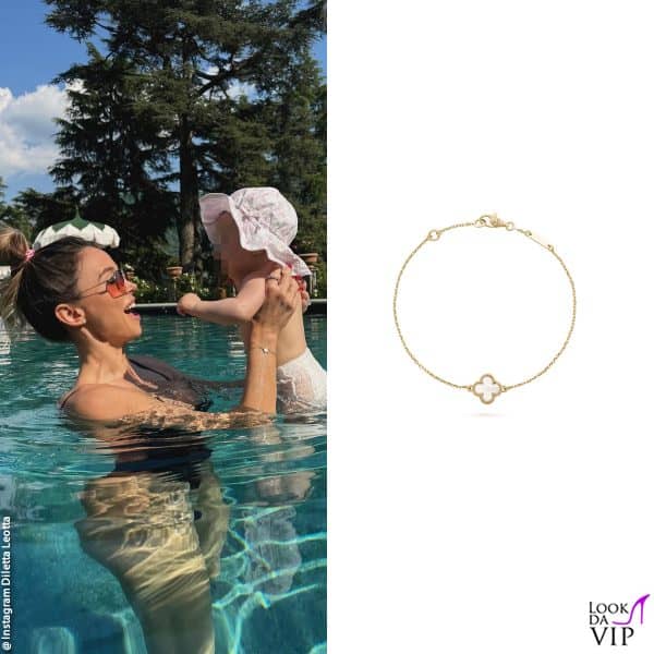in piscina con Aria (bracciale Van Cleef & Arpels) 