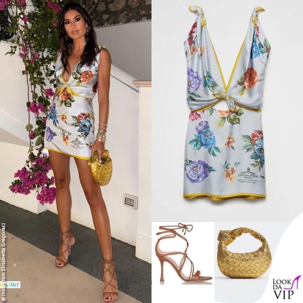 abito Prada, borsa Bottega Veneta, sandali Nina Lilou 