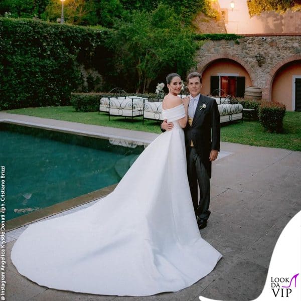 Angelica Donati e Fabio Borghese nel giorno del loro matrimonio 