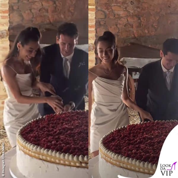 Al taglio della torta ha preferito sfoggiare un vestito corto