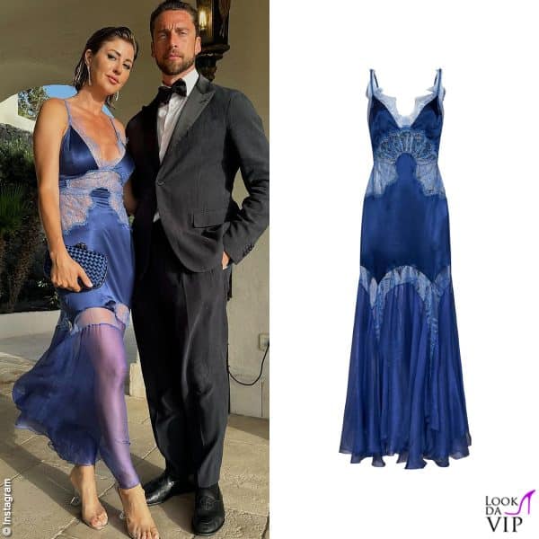 la moglie di Claudio Marchisio ha indossato un abito di Maria Lucia Hohan 