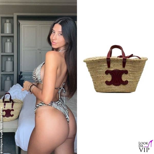 Angela Nasti con il panier Celine 
