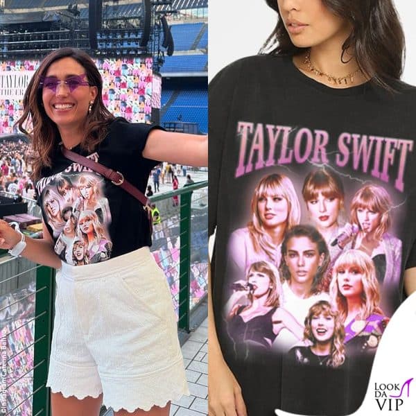 con la t-shirt dedicata a Taylor Swift 
