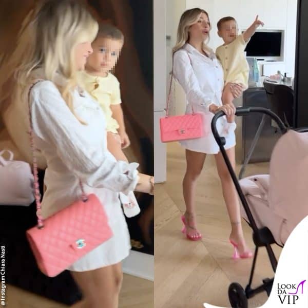 Thiago in braccio, Dea nella carrozzina spinta dalla mamma bis 