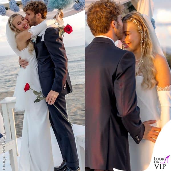 Clizia e Paolo bellissimi e romantici dopo il sì