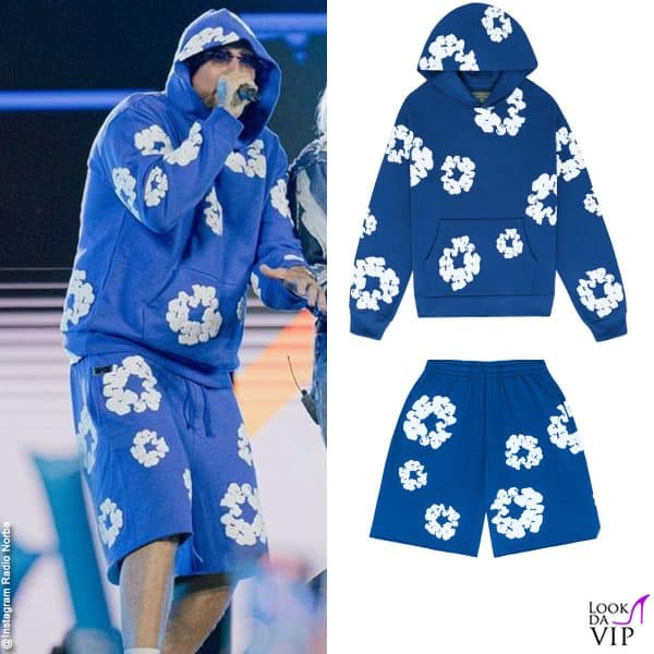 outfit Denim Tears per Guè Pequeno 