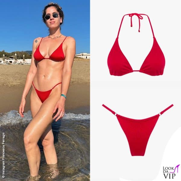 Francesca Ferragni indossa un bikini rosso Lia