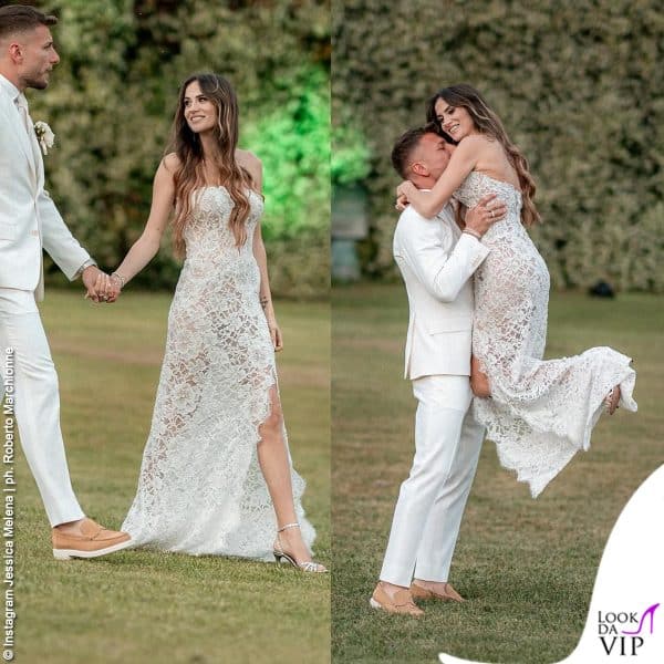 Jessica Melena e Ciro Immobile hanno festeggiato con amici e parenti il loro decimo anniversario
