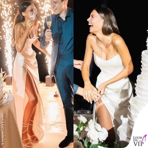 Slip dress con spacco al ricevimento