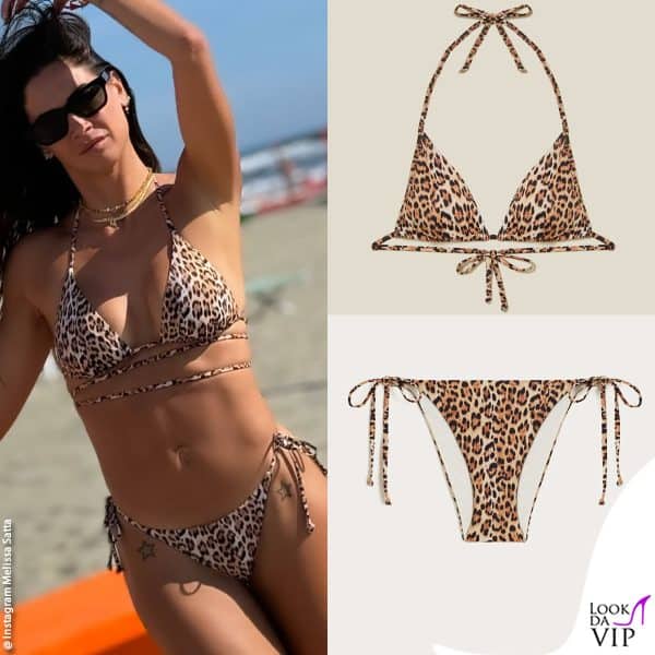 Melissa Satta sceglie un bikini leopardato Yamamay