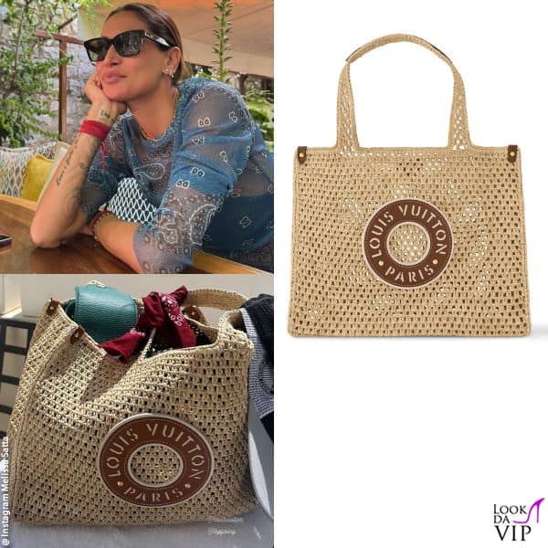 Melissa Satta con una borsa Louis Vuitton 