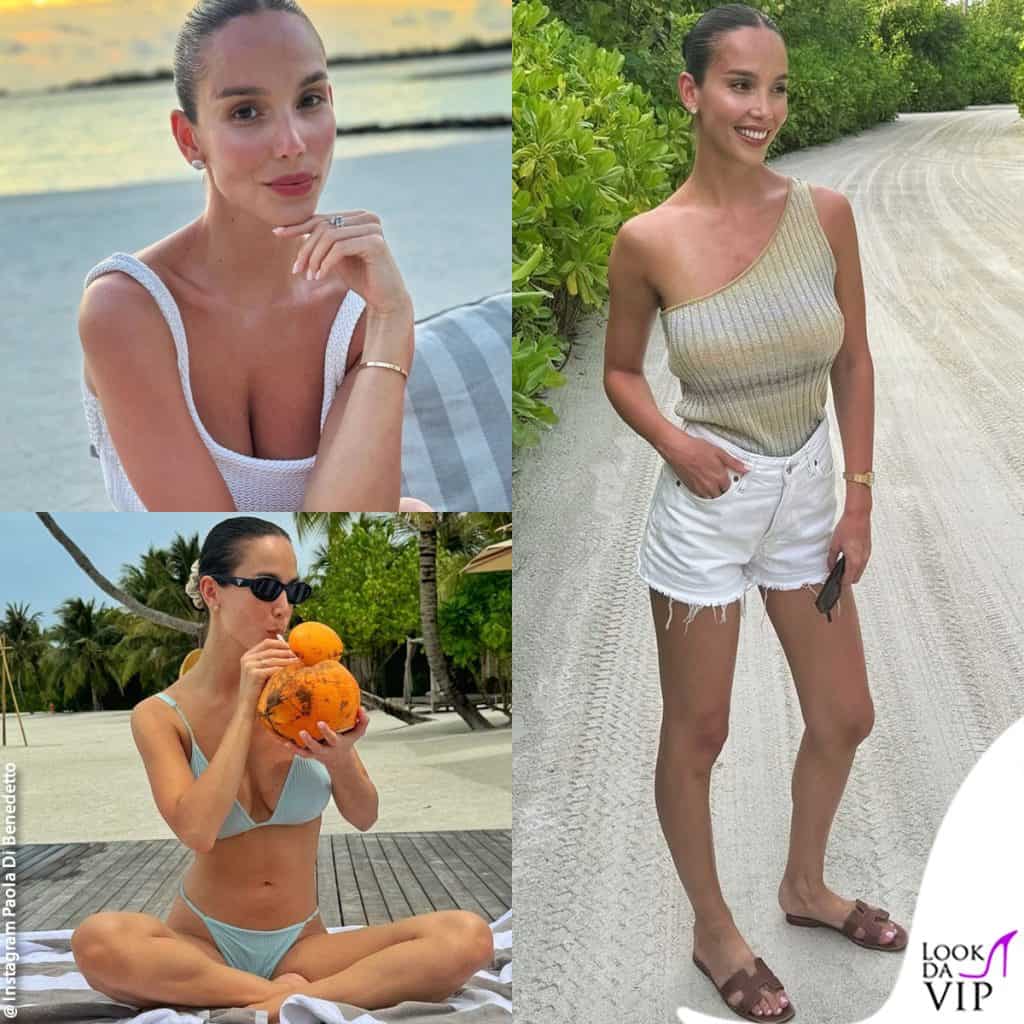 Paola Di Benedetto e Raoul Bellanova in vacanza alle Maldive