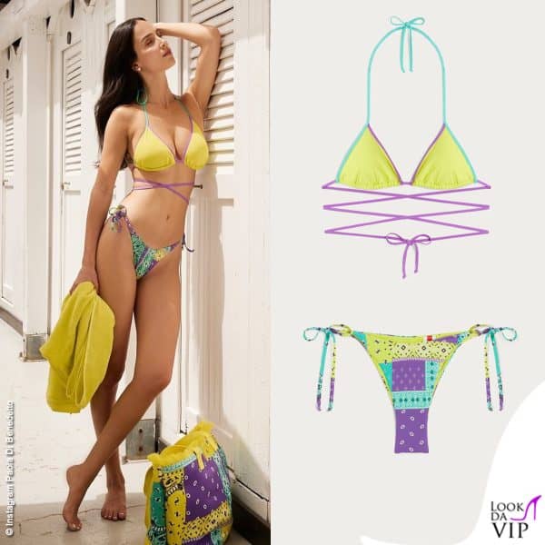 Colori vivaci e fantasia paisley sul bikini Yamamay di Paola Di Benedetto